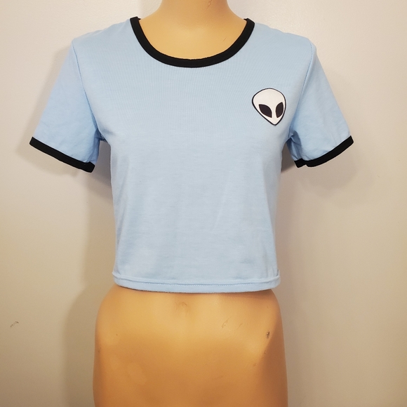 Alien Crop Tee - Picture 1 of 4